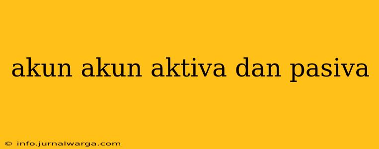 akun akun aktiva dan pasiva