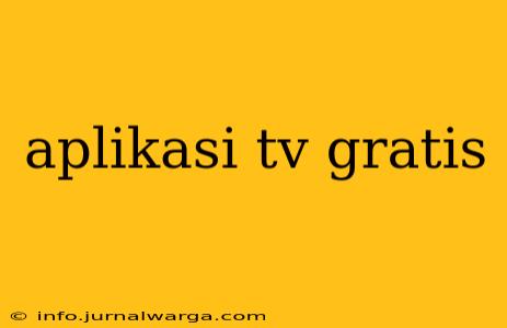 aplikasi tv gratis