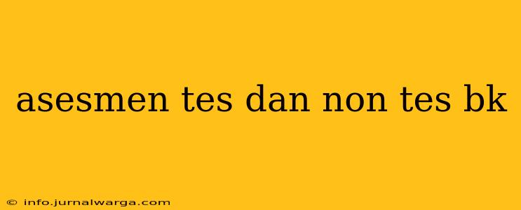 asesmen tes dan non tes bk