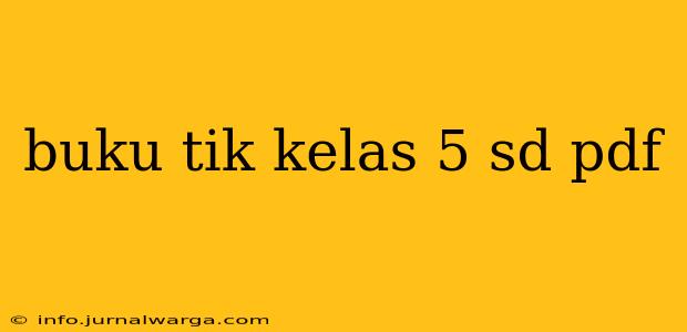 buku tik kelas 5 sd pdf