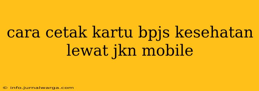 cara cetak kartu bpjs kesehatan lewat jkn mobile