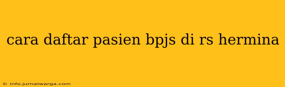 cara daftar pasien bpjs di rs hermina