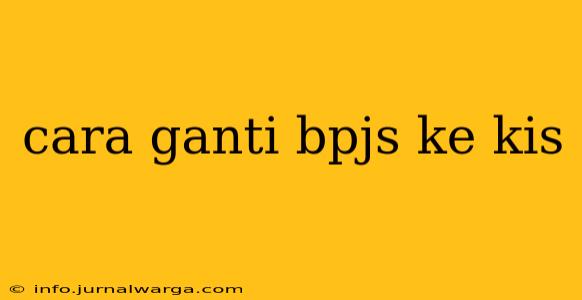 cara ganti bpjs ke kis