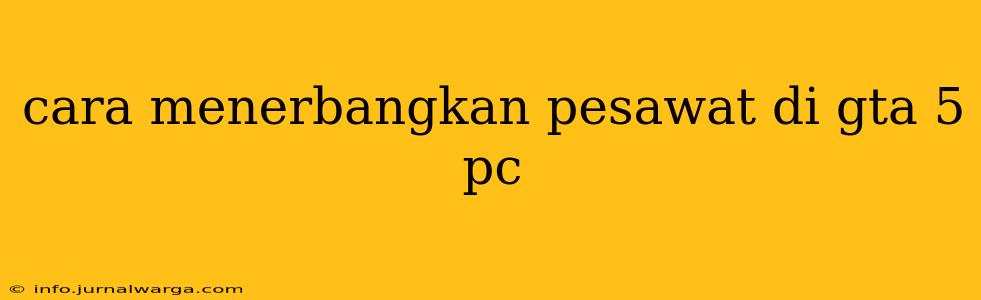 cara menerbangkan pesawat di gta 5 pc