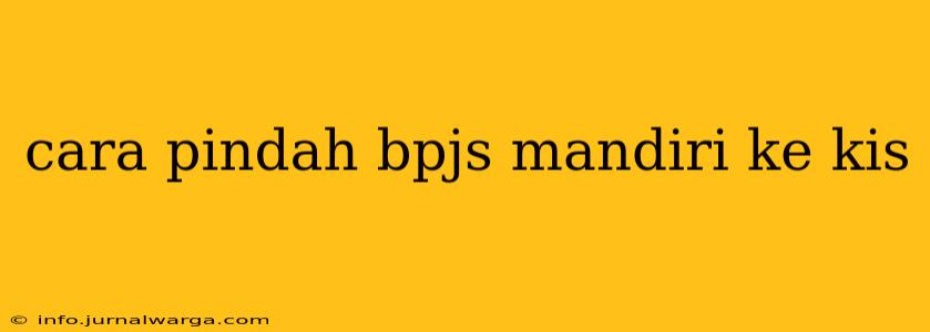cara pindah bpjs mandiri ke kis