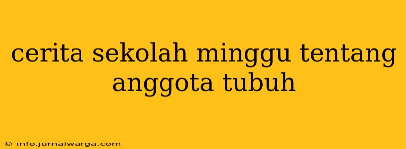 cerita sekolah minggu tentang anggota tubuh