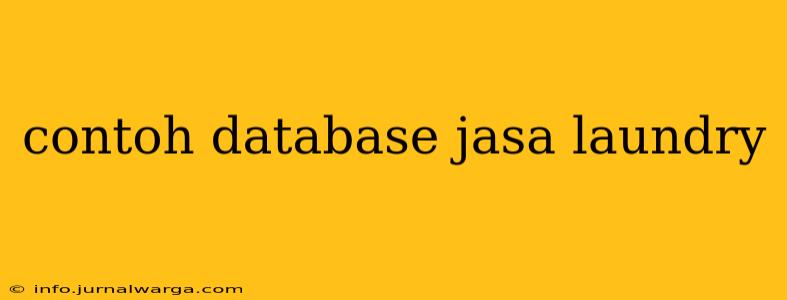 contoh database jasa laundry