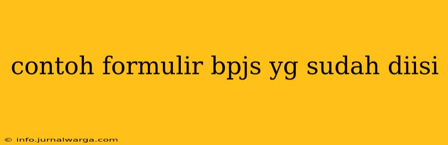 contoh formulir bpjs yg sudah diisi