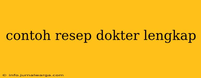 contoh resep dokter lengkap