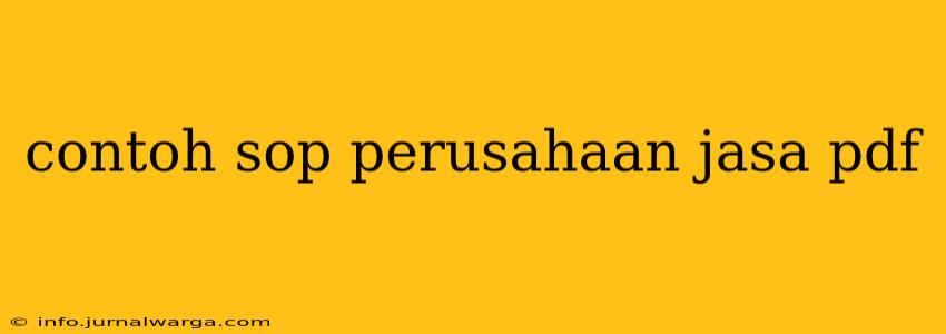contoh sop perusahaan jasa pdf