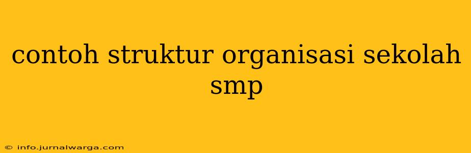 contoh struktur organisasi sekolah smp