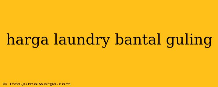harga laundry bantal guling