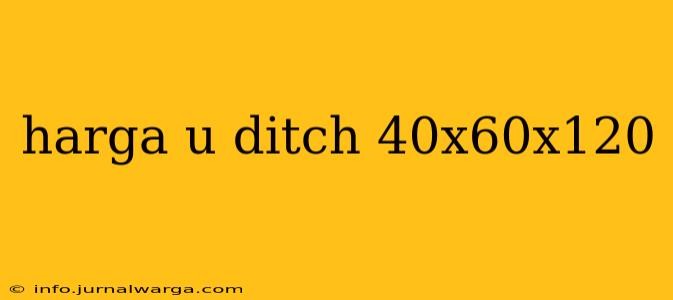 harga u ditch 40x60x120