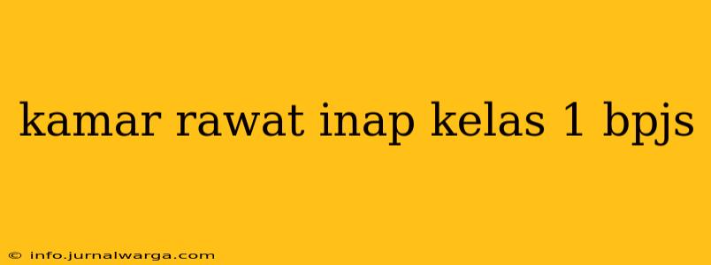 kamar rawat inap kelas 1 bpjs