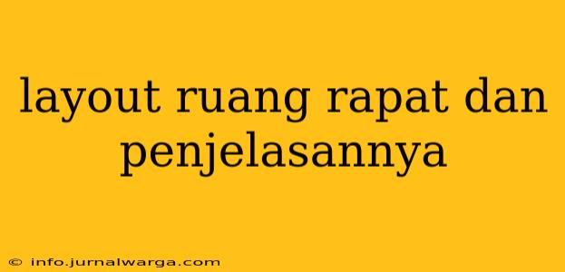 layout ruang rapat dan penjelasannya