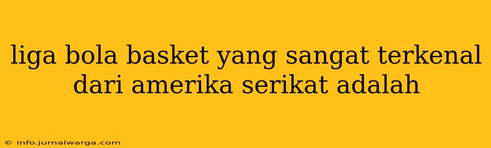 liga bola basket yang sangat terkenal dari amerika serikat adalah