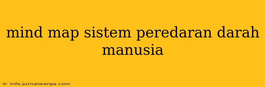 mind map sistem peredaran darah manusia