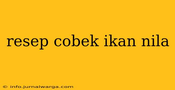 resep cobek ikan nila