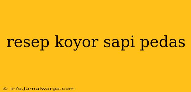 resep koyor sapi pedas