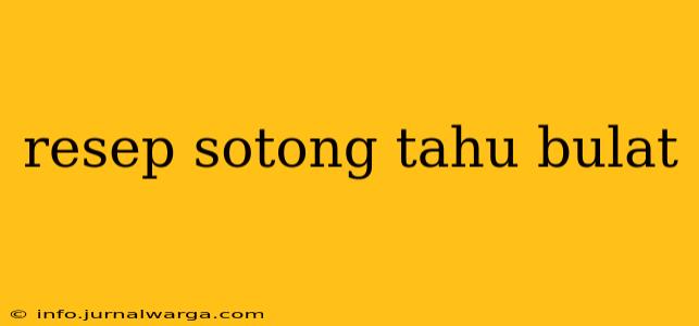 resep sotong tahu bulat