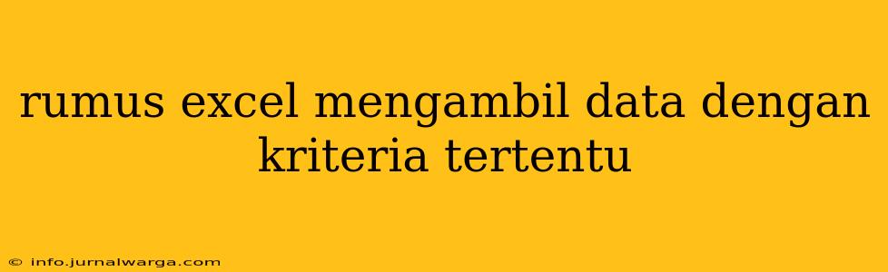 rumus excel mengambil data dengan kriteria tertentu