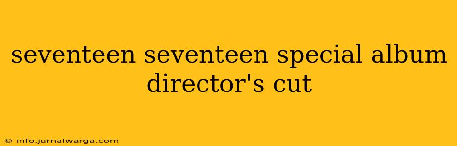 seventeen seventeen special album director's cut