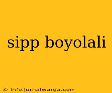 sipp boyolali