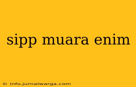 sipp muara enim