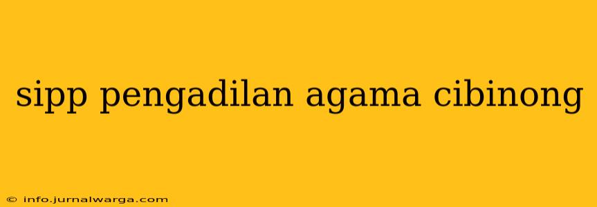 sipp pengadilan agama cibinong