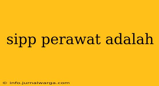 sipp perawat adalah