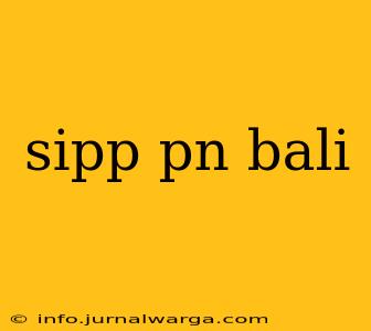 sipp pn bali