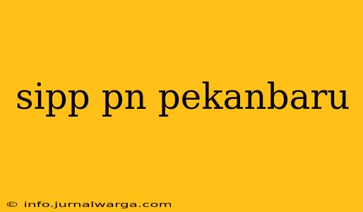 sipp pn pekanbaru