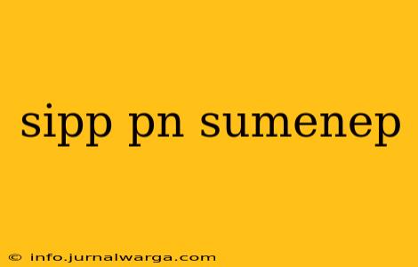 sipp pn sumenep