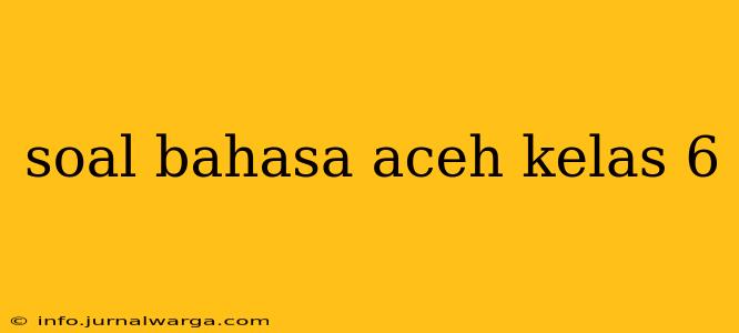 soal bahasa aceh kelas 6