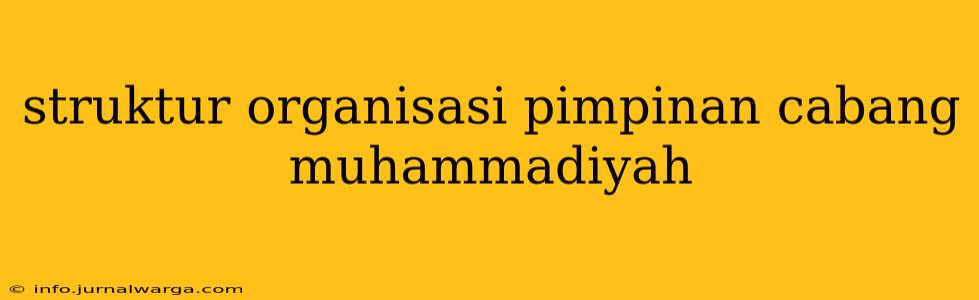 struktur organisasi pimpinan cabang muhammadiyah