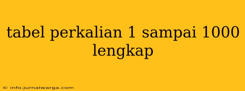tabel perkalian 1 sampai 1000 lengkap