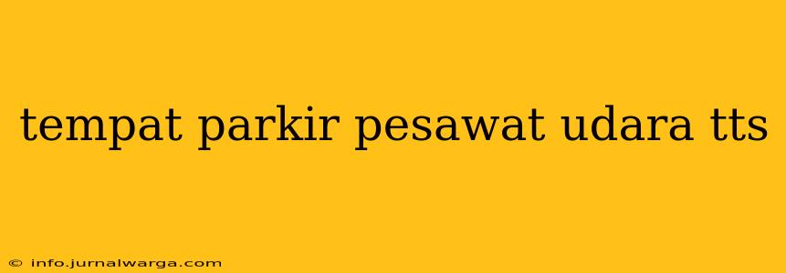tempat parkir pesawat udara tts